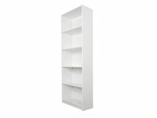 Eyla - bibliothèque 4 étagères - dimensions 60x30x182 cm - etagère de rangement - blanc