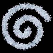 Guirlande touffue et étoilée - Blanc - 100 x 6 x