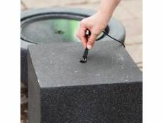 Heissner cube de fontaine de terrasse 31x31x31 cm noir