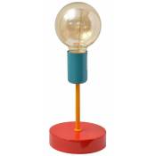 Helam tube Lampe à Poser Rouge, Orange, Turquoise 12cm