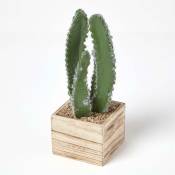 Homescapes - Cactus cierge artificiel en pot carré