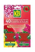 KB - Bâtonnet nutritif - plante à fleurs - lot de 40