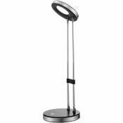 Lampe de table LED lampadaire lampe de bureau spot réglable en hauteur, métal, chrome, couleur noire, 3 watt, 170 lumens, H 22,5 -35,5 cm