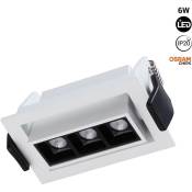 LED-Einbauleuchte 6W - schwenkbar - UGR18 - CRI90 - osram LEDs - - Weiß