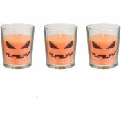 Lot de 3 bougies parfumées Vanille halloween Candy - Vanille Orange