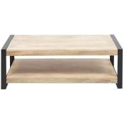 Made In Meubles - Table basse en bois de manguier 120 cm New-York - Noir