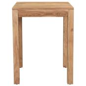 Miliboo - Table de bar haute extensible carrée en bois massif L80-135 cm balto - Naturel