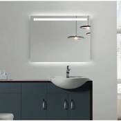 Miroir rectangle, led et rétroéclairage 70x90 cm