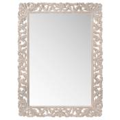 Miroir rectangulaire en manguier blanchi 79x110