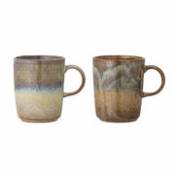 Mug Dahlia / Set de 2 - Grès - Bloomingville marron en céramique