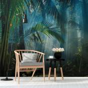 Papier peint panoramique jungle tropicale préencollé h 250 x l 240 cm