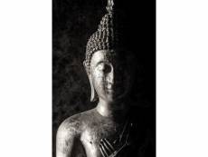 Papier peint panoramique statue de bouddha noir et