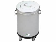 Poubelle mobile 60 litres - afi collin lucy - inox60