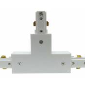 Silamp - Connecteur led en t pour Rail Monophasé blanc