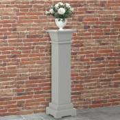 Support pilier classique carré pour plantes Gris 17x17x66cm
