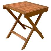Table à café en bois acacia marron 40 x 40 cm