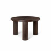 Table basse Post Small / Ø 65 x H 41 cm - Marqueterie faite main - Ferm Living marron en bois