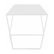 Table basse rectangulaire en métal blanc Zak - Custom
