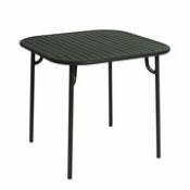 Table carrée Week-End / 85 x 85 cm - Aluminium - Petite Friture vert en métal