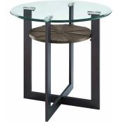 Table de salle à manger ronde en verre trempé - Moderne