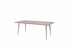 Table rectangulaire en aluminium inari coloris muscade