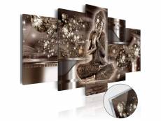 Tableaux en verre acrylique décoration murale motif harmonie intérieure en 5 panneaux 100x50 cm tva110160