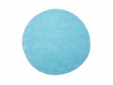 Tapis rond en tissu bleu clair demre 114939