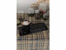 Tasse de café avec sous tasse coeus 150ml céramique noir motif 'tu es le cadeau le plus précieux' blanc