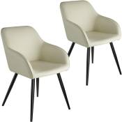 Tectake - Ensemble de 2 chaises en cuir synthétique