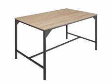 Tectake table de salle à manger industrielle belfast 120x75x75cm - bois clair industriel, chêne sonoma 404345