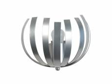 Tosel-tapes - applique acier aluminium 1xe27 - abat-jour globe acier aluminium - 22 x 10 cm; aluminium