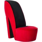 Vidaxl - Chaise en forme de talon haut Rouge Velours