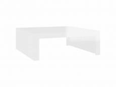 Vidaxl table basse blanc brillant 100x100x35 cm aggloméré