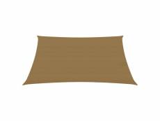 Vidaxl voile d'ombrage 160 g/m² taupe 3,5x4,5 m pehd