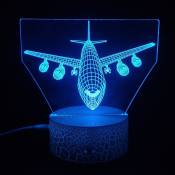 3D Avion led Lampe Art Déco Lampe lumières led Décoration