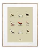 Affiche Le Duo - PL Chairs / 40 x 50 cm - Image Republic multicolore en papier