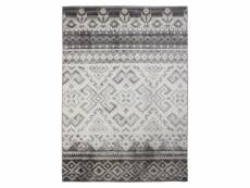 Armoni - tapis à poils courts à motifs losanges gris
