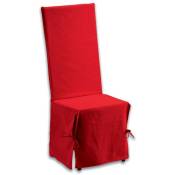 Atelier Du Coton - Housse de chaise Renato rouge coton - Rouge