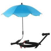 Bleu) Parasol pliant portable, parasol avec pince universelle,