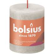 Bolsius - Stumpenkerze Rustiko Shine 8x7cm sandgrau