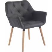 Chaise écologique en écho chaise en cuir salon 4 pattes en bois rembourré dans les couleurs Couleur : Noir