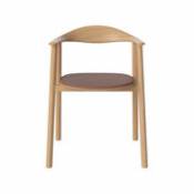 Chaise Swing / Assise cuir - Bolia bois naturel en bois