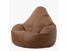 Icon pouf fauteuil en cuir "valencia", pouf géant de salon, xxl pouf pour adultes - fabriqué en europe