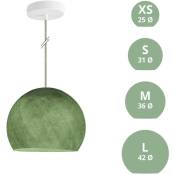 Lampe suspension avec abat-jour Cupola xs - ø 25 cm - Polyester Vert olive - Polyester Vert olive