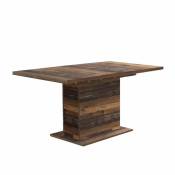 Meubletmoi - Table de repas extensible 160 à 200 cm décor bois vieilli - buck