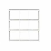 Meubletmoi - tagère cube 9 casiers décor blanc - Classico