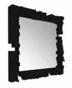 Miroir mural Pixel / 80 x 80 cm - Slide noir en plastique