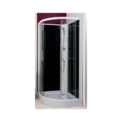 Ondée - Cabine de douche 1/4 de cercle accès d'angle transparent portes coulissantes 90x90cm non-hydro sans silicone - gena