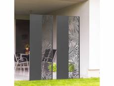 Panneau décoratif universel 150 x 50 cm palm gris semi ajouré sur le côté