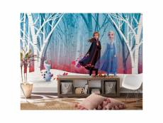 Papier peint panoramique auto-adhésif la reine des neiges dans la foret glacée - 3.2 m x 1.83 m